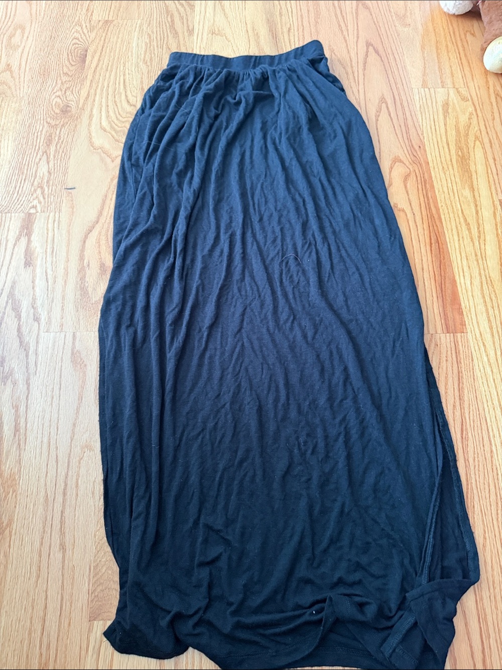 bobeau Black Maxi Skirt with Elastic Waist